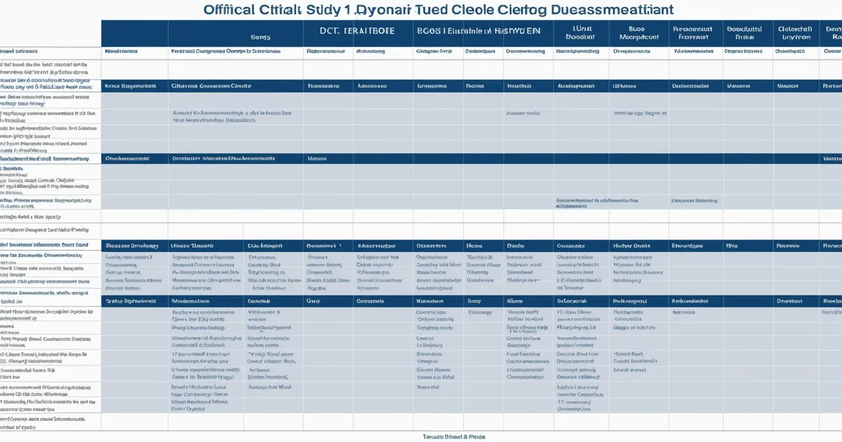 Phase I clinical trial study build configuration diagram with visit schedule and EDC structure