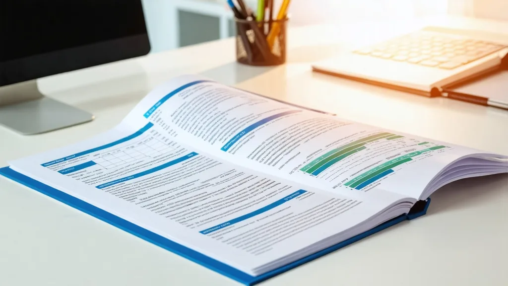Clinical trial protocol document on desk